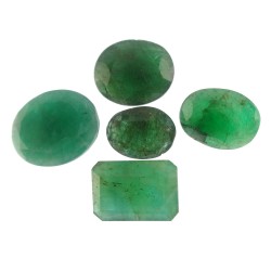 Green Emerald – 28.60 Carats (Ratti-31.60) Panna ~ 5 Pcs Seller Pack